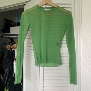 PRISCAVERA Green Mesh Shirt